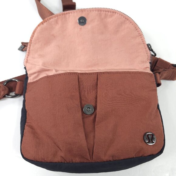 LULULEMON ALL NIGHT FESTIVAL MICRO CROSSBODY BAG BLACK PINK PASTEL COPPER *AS-IS - Picture 4 of 16